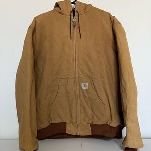 Vintage 1997 Carhartt JQ1018 J04 Quilt Lined Jacket 2XL Tall Union Labor USA